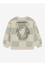 Daily Seven Oversized Sweater Check Print
