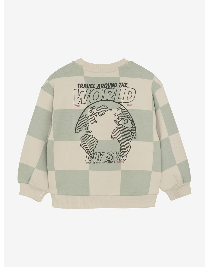 Daily Seven Oversized Sweater Check Print