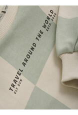 Daily Seven Oversized Sweater Check Print