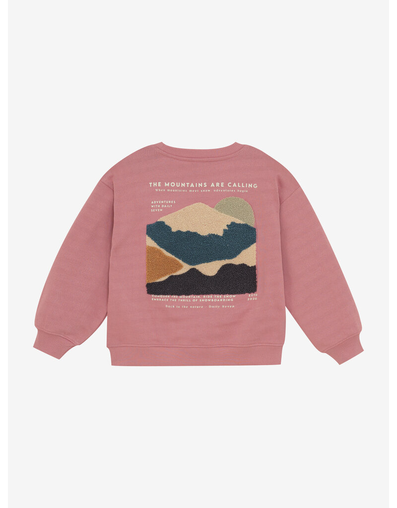Daily Seven Oversized Sweater Backprint Coral Clay