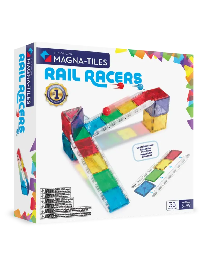 MAGNA-TILES Rail Racers 33-Piece Set