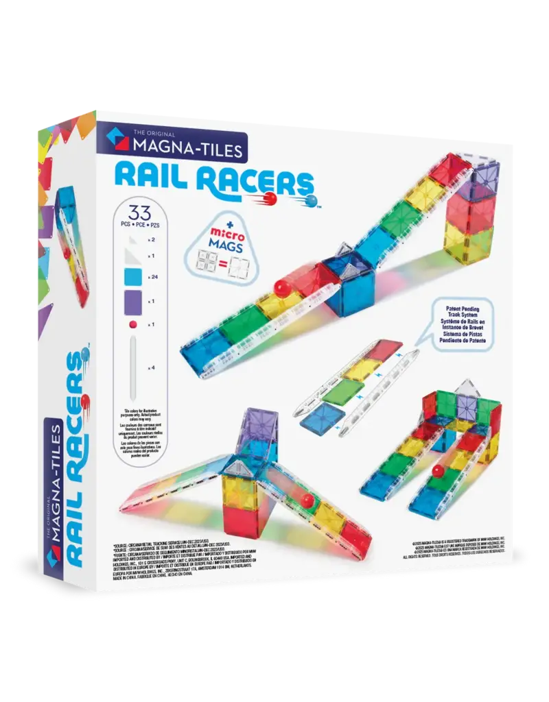 MAGNA-TILES Rail Racers 33-Piece Set