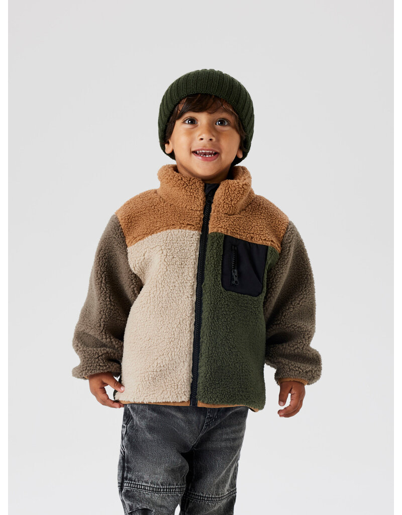 name it Monico Teddy Jacket Toasted Coconut