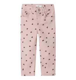 name it Rose Straight aop Pants Burnished Lilac Heart