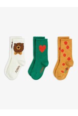 Mini Rodini Bear 3-pack socks