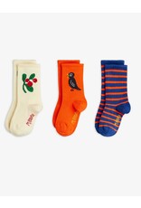 Mini Rodini Lingonberries 3-pack socks