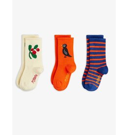 Mini Rodini Lingonberries 3-pack socks