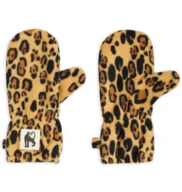Mini Rodini Leopard fleece mittens