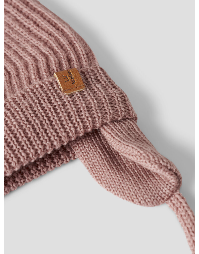 Lil' Atelier Nanson Knit Hat Baby Misty Rose