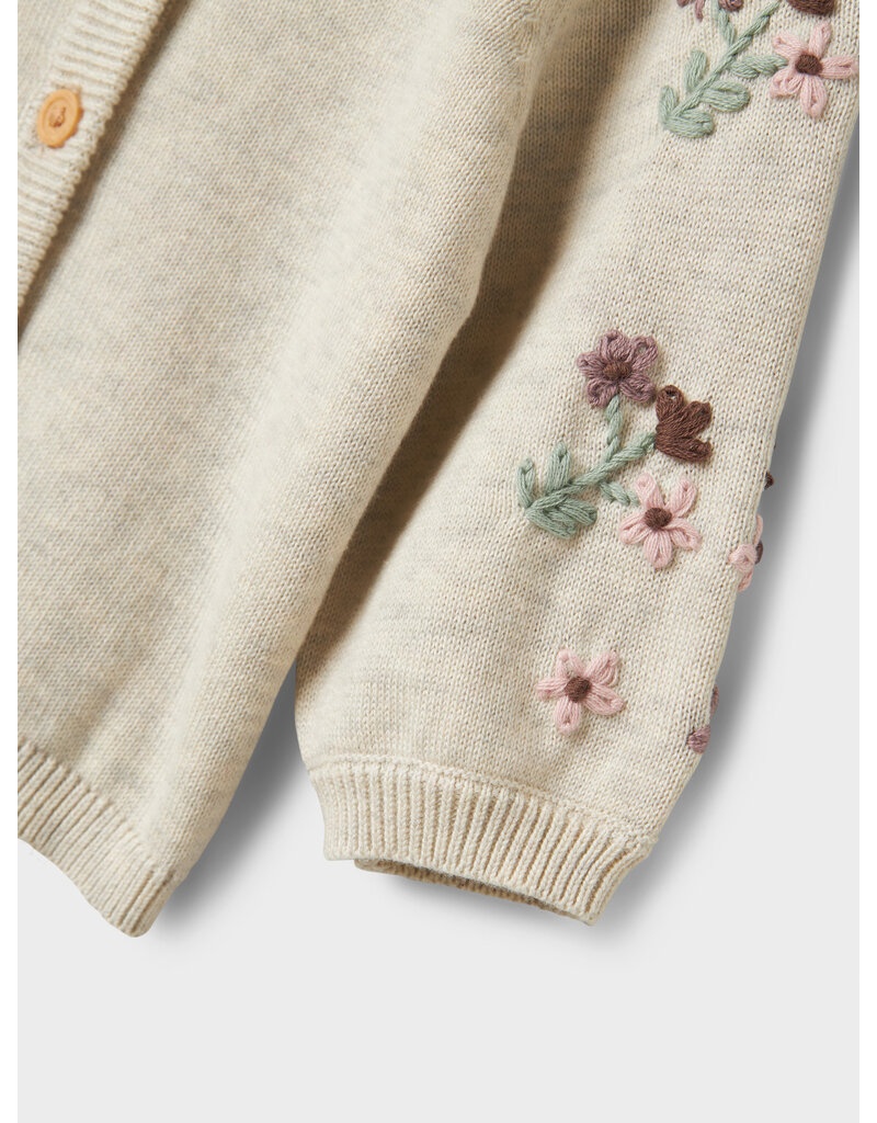 name it Nussy Knit Cardigan Peyote Melange