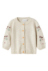 name it Nussy Knit Cardigan Peyote Melange