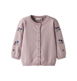 name it Nussy Knit Cardigan Burnished Lilac