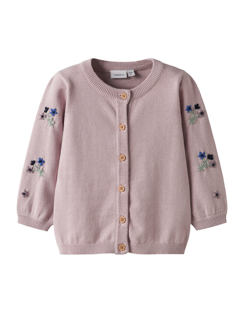 name it Nussy Knit Cardigan Burnished Lilac