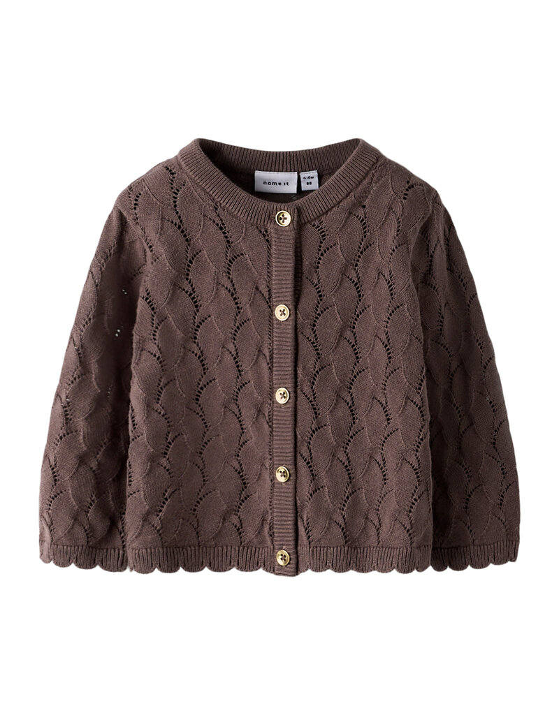 name it Najsa Knit Cardigan Peppercorn