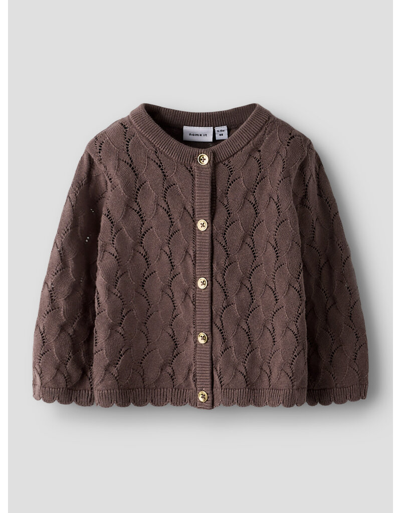 name it Najsa Knit Cardigan Peppercorn