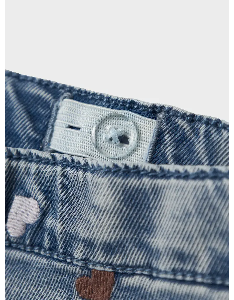 name it Rose Shaped Emb. Jeans Heart