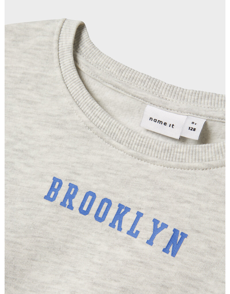 name it Nevea Sweater Light Grey Melange