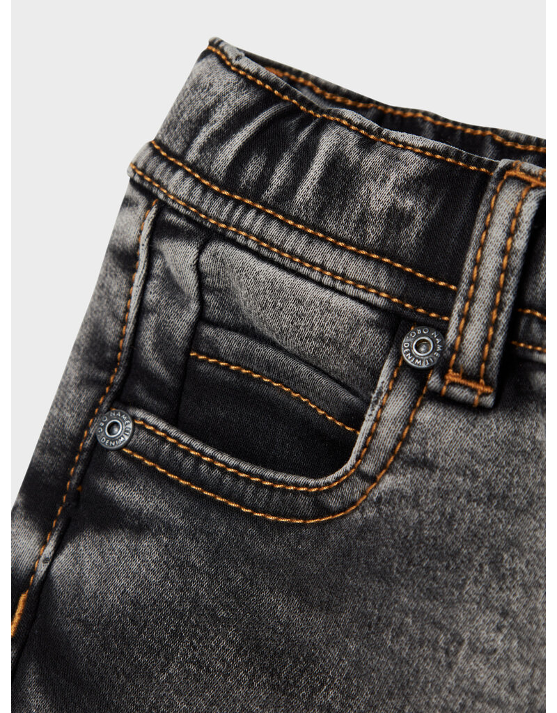 name it Silas Slim Cargo Dark Grey Denim