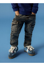 name it Silas Slim Cargo Dark Grey Denim