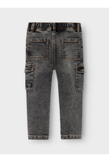 name it Silas Slim Cargo Dark Grey Denim