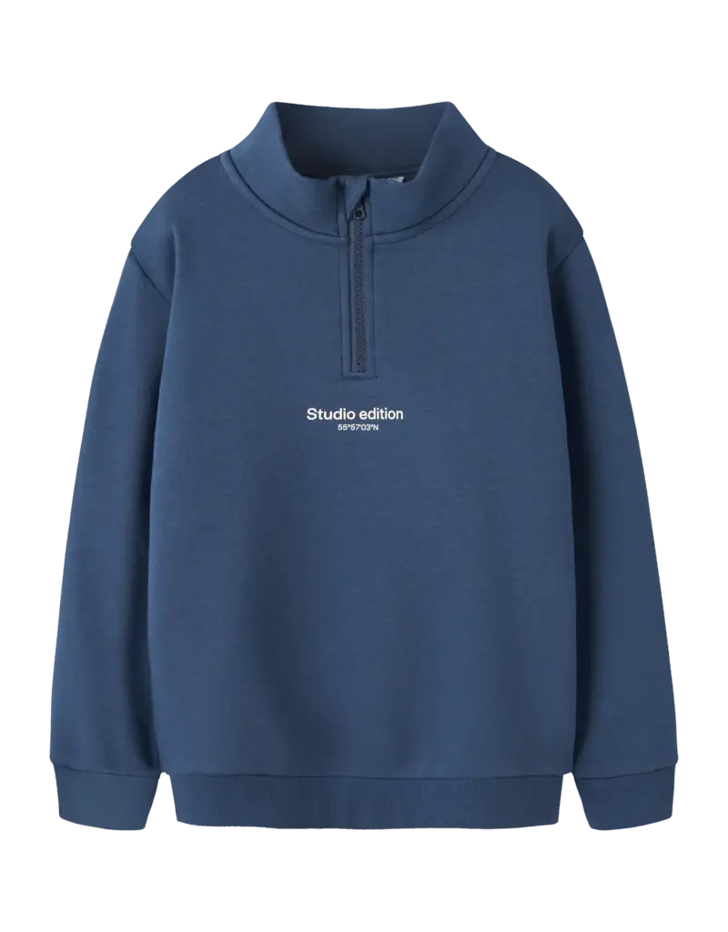 name it Brody Sweater zip Insignia Blue