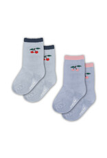 Konges Sløjd 2 Pack Frill Socks Blue Fog / Purple Impression