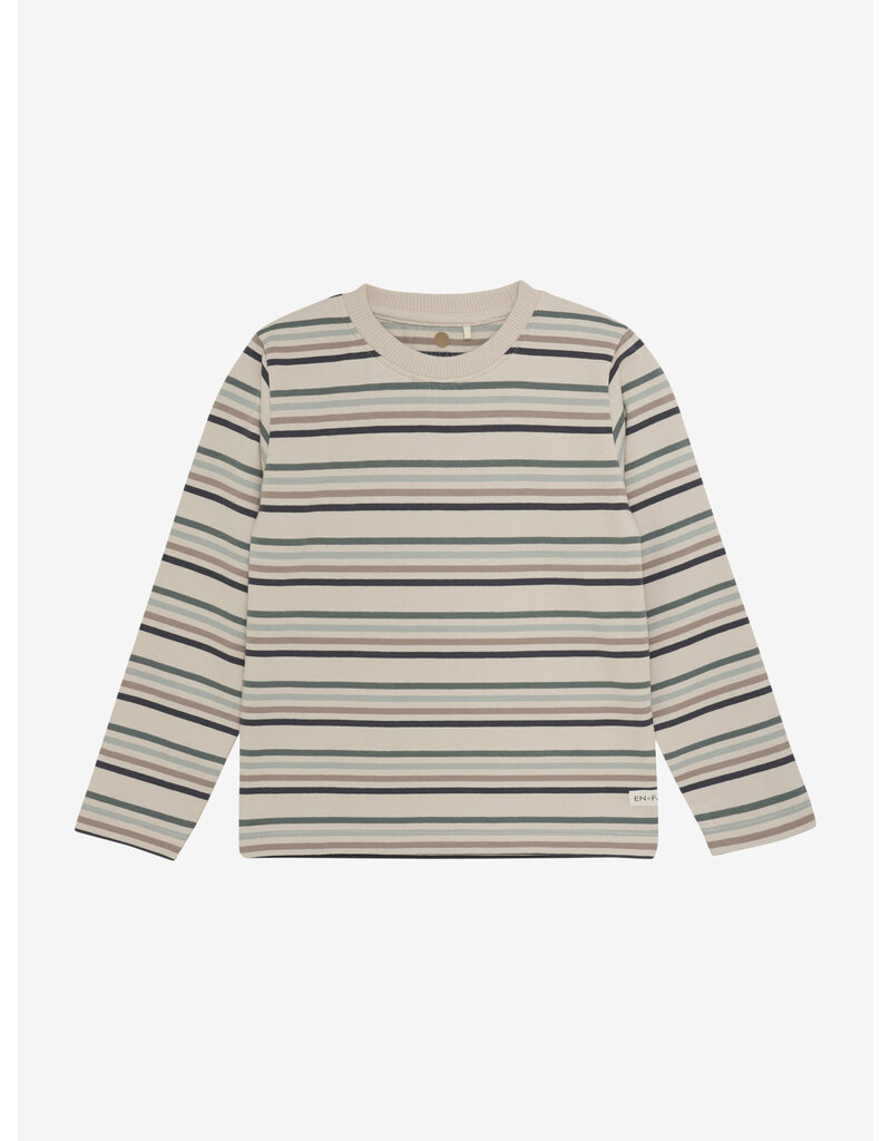 En Fant T-shirt LS Stripe Balsam Green Kids