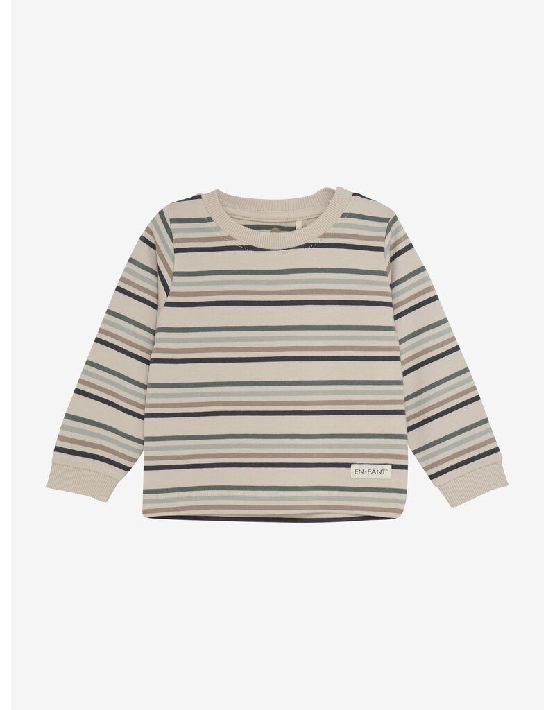 En Fant T-shirt LS Stripe Baby Balsam Green
