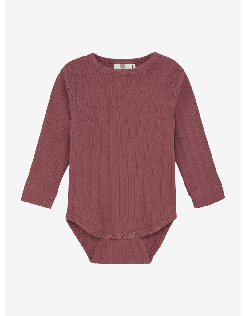 En Fant Body LS Pointelle Roan Rouge
