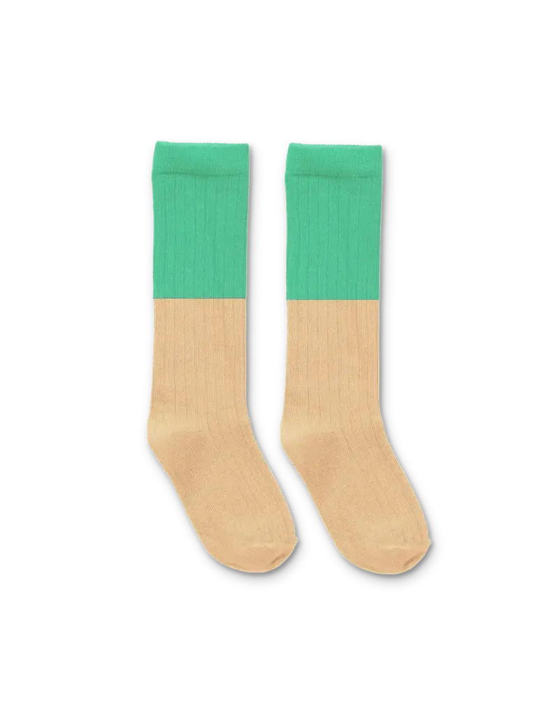 Sproet & Sprout Socks colourblock vivid green