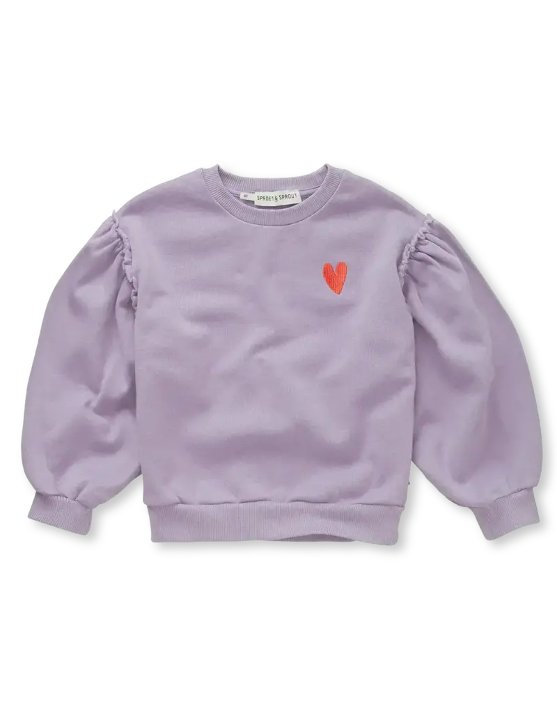 Sproet & Sprout Sweatshirt puff sleeves heart