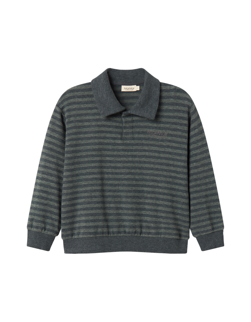 MarMar Copenhagen Thanos Polo Forest Stripe Melange