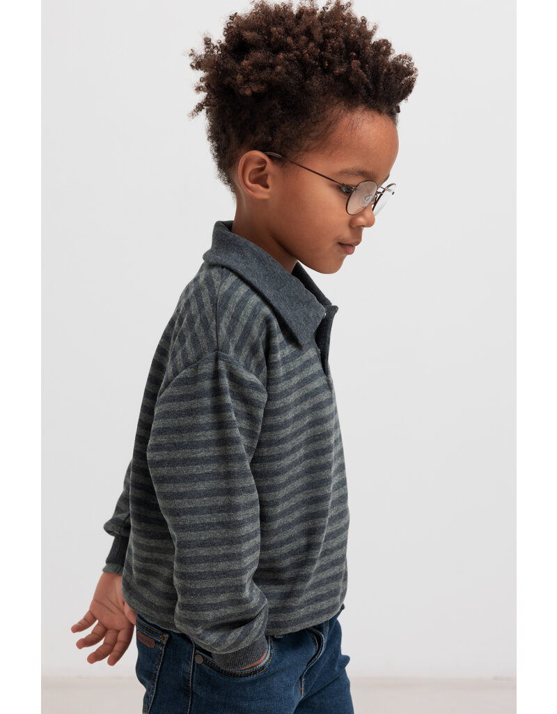 MarMar Copenhagen Thanos Polo Forest Stripe Melange