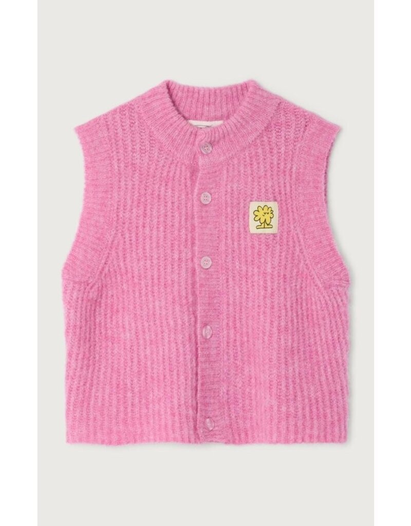 American Vintage East Wool Vest Rose Bubble Chine