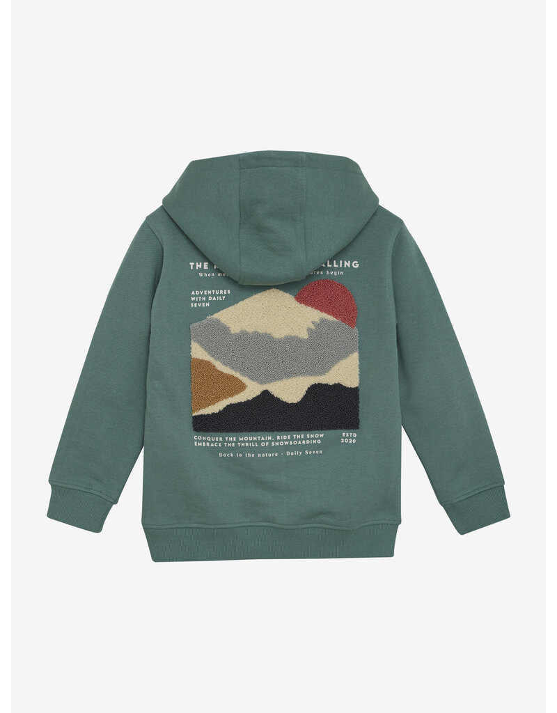 Daily Seven Hoodie Backprint Blue Spruce