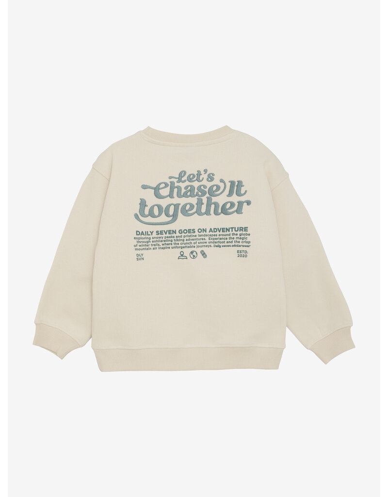 Daily Seven Oversized Sweater Backprint Sandshell