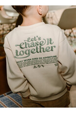 Daily Seven Oversized Sweater Backprint Sandshell
