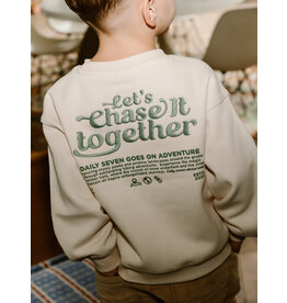 Daily Seven Oversized Sweater Backprint Sandshell
