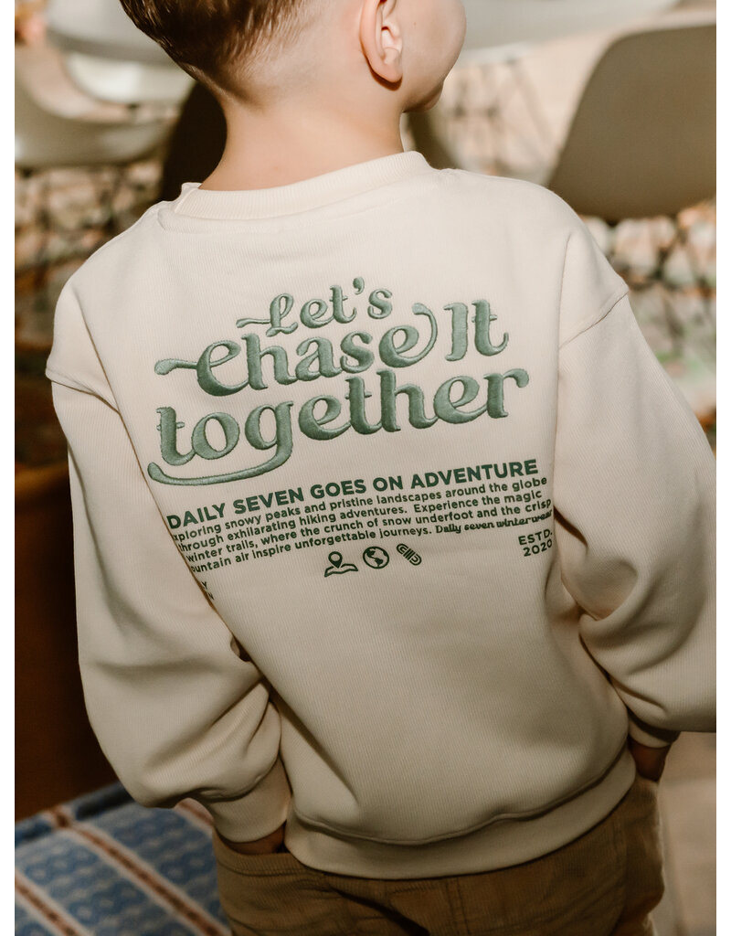 Daily Seven Oversized Sweater Backprint Sandshell