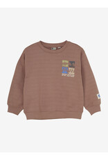 Daily Seven Oversized Sweater Artwork Burlwood