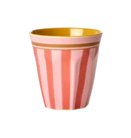 Rice Melamine Cup with Organic Stripes Print
