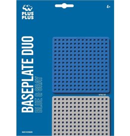 Plus Plus Bouwplaat blauw/grijs Plus-Plus: 2 stuks