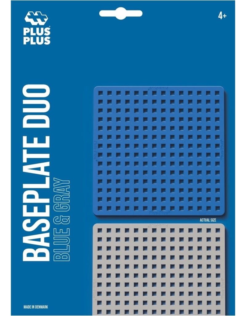 Plus Plus Bouwplaat blauw/grijs Plus-Plus: 2 stuks