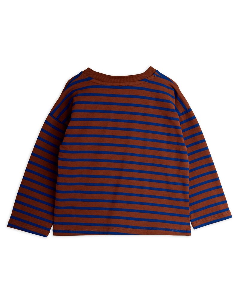 Mini Rodini Stripe bird patch ls tee