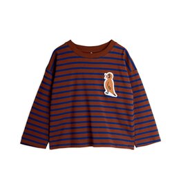 Mini Rodini Stripe bird patch ls tee