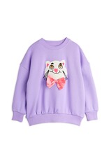 Mini Rodini Cat with bowtie chenille sweatshirt