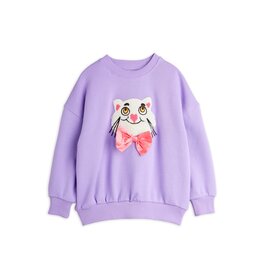 Mini Rodini Cat with bowtie chenille sweatshirt
