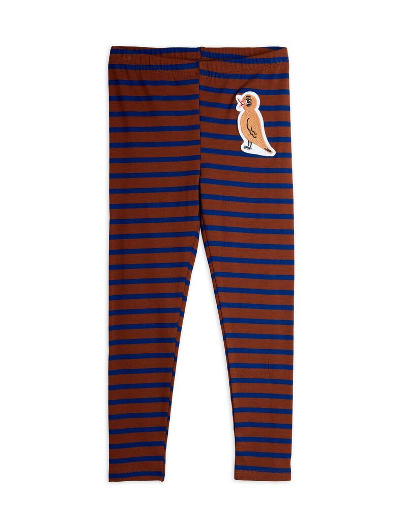 Mini Rodini Stripe bird patch leggings