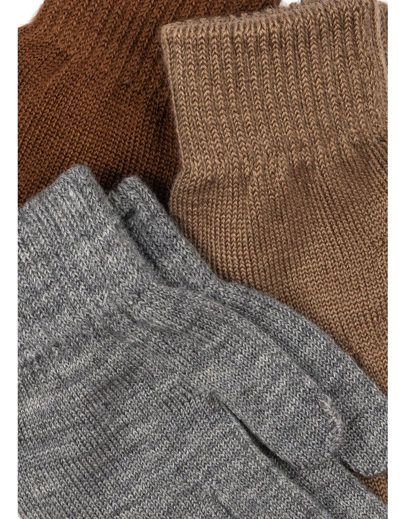 Konges Sløjd 3 Pack Filla Gloves Grey Melange / Beige / Brown
