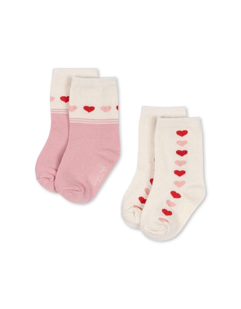 Konges Sløjd 2 Pack Jaquard Socks Heart